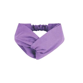Faixa de Cabelo Turbante Bandana Lilas Lavanda Chef Cozinha