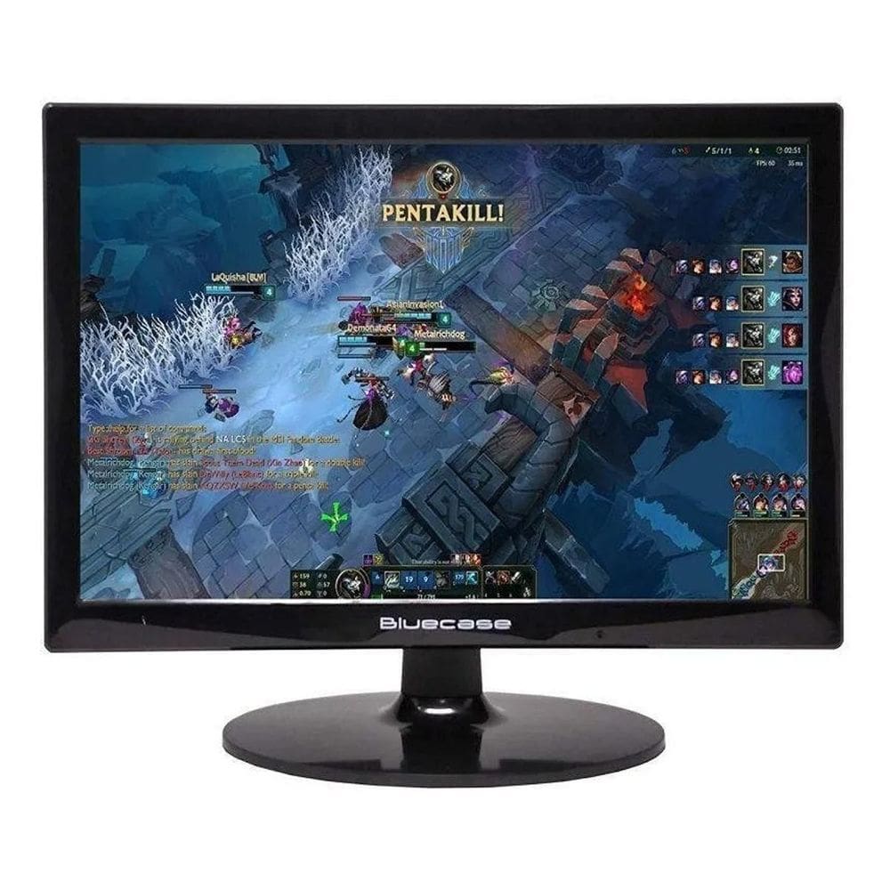Monitor Bluecase 15,4 Led Widescreen Vga Hdmi Vesa Pc - Dvr