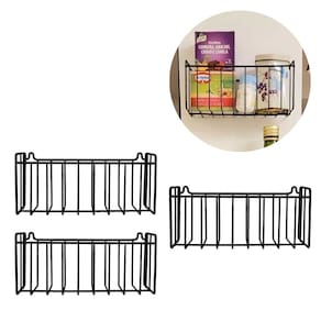 Kit 3 Cesto Fruteira de Parede 20x9cm Aramado para Cozinha Banheiro Lavanderia Organização Multiuso N0