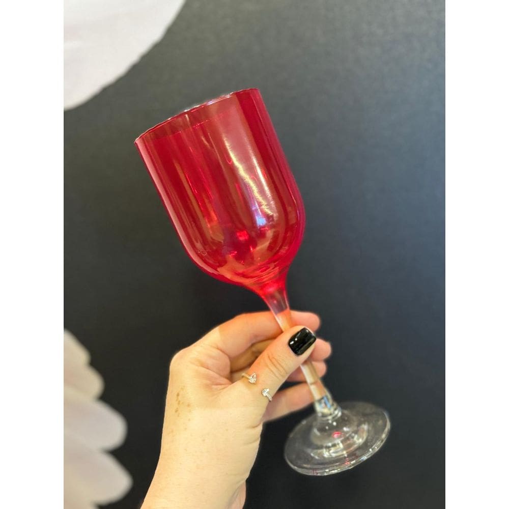 Unidade Taça Fiore Vinho Bojo Vermelho