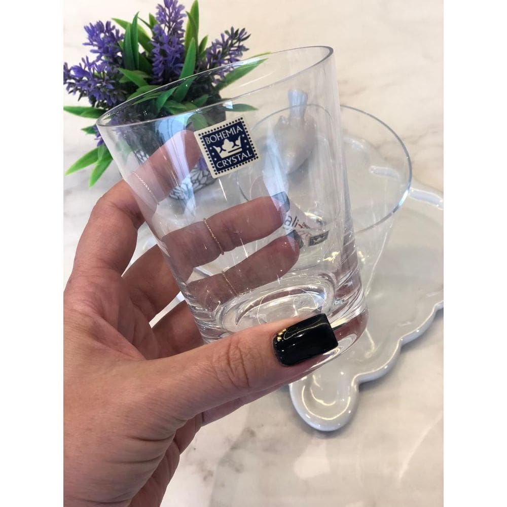 Unidade de copo baixo Sophia em cristal ecologico 340ml A9,8cm