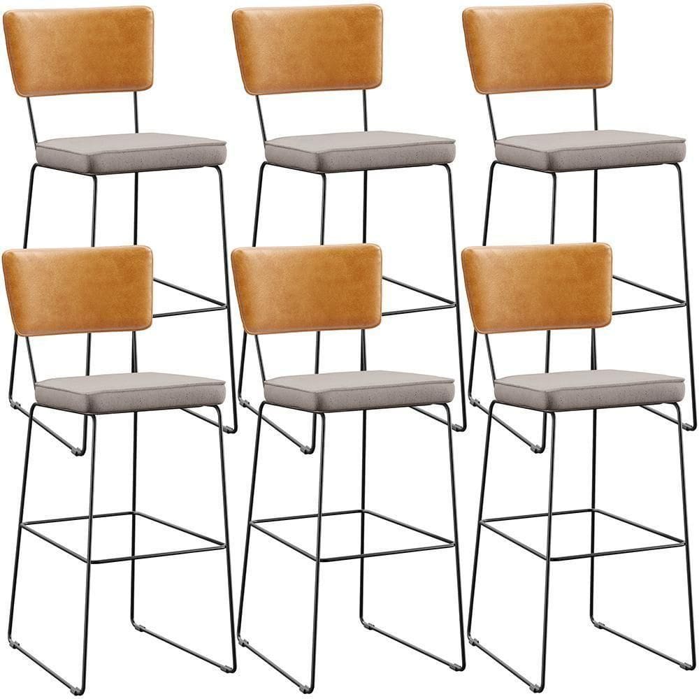 Kit 06 Banquetas Altas Whisky Linho Bege