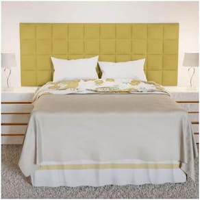 Cabeceira Quadrada Estofada Roma P02 160 Cm Queen Size Suede