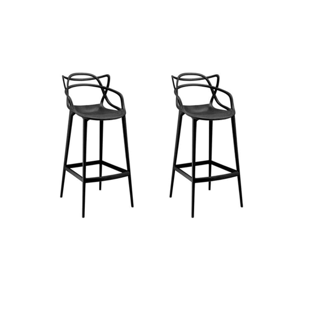 Kit Com 2 Banquetas Umix-401 Preta