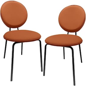 Kit 02 Cadeiras Para Sala De Jantar Cozinha évora L02 Tecido Terracota -Lyam