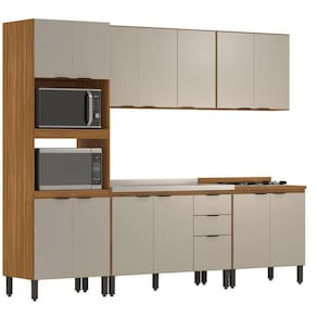 Cozinha Modular Com 5 Peças Sem Tampo Firenze Composição Fhr001 Amendola Touch/nude  Tx - Demóbile