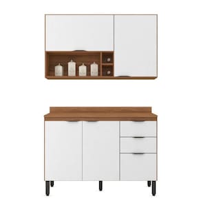 Cozinha Modular Com 2 Peças Firenze Composição Fi0012 Amendola Touch/branco - Demóbile