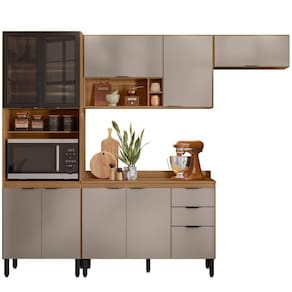 Cozinha Modular Com 4 Peças Firenze Composição Fi0006 Amendola Touch/nude  Tx - Demóbile