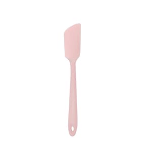 Espatula Reta Silicone Pao Duro Rosa