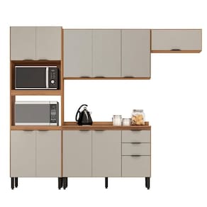 Cozinha Modular Com 4 Peças Firenze Composição Fmt004 Amendola Touch/nude Tx - Demóbile