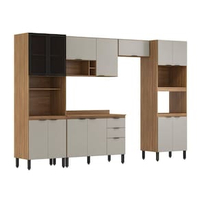 Cozinha Modular Com 5 Peças Firenze Composição Fi0001 Amendola Touch/nude Tx - Demóbile