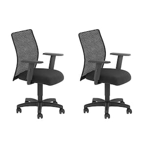 Conjunto 2 Cadeiras Executivas Class New Giratória Six Preta