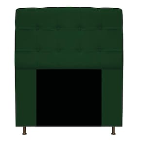 Cabeceira Mel 90 Cm Solteiro Com Botonê Suede Verde