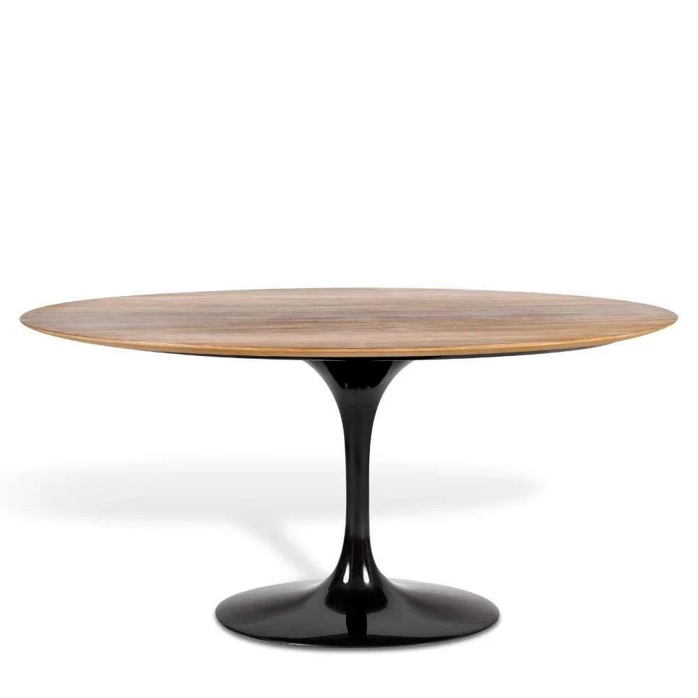 Mesa de Jantar Tulipa Oval 137x90cm Tampo Preto