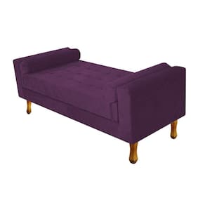 Recamier Félix Solteiro 120cm Suede Roxo Doce Sonho Móveis