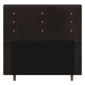 Cabeceira Cama Box Solteiro Roma 90cm Veludo Marrom