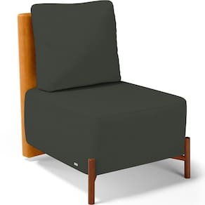 Poltrona Decorativa Living Hungria L02 Couríssimo Whisky Linho Verde Musgo - Lyam