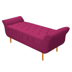 Recamier Estofado Ari 160 Cm Queen Suede Pink Doce Sonho