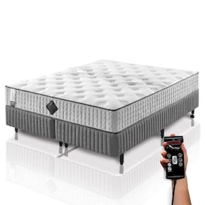 Colchão De Látex Qgel Com Cobre Plus Box Casal 138x188cm