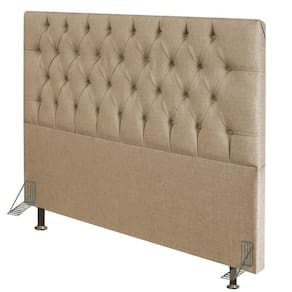 Cabeceira Cama Box Casal 140Cm Diamante D10 Linho Bege