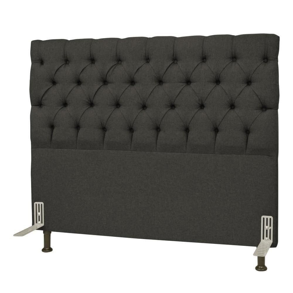 Cabeceira Casal Queen 160Cm Cristal Linho Chumbo