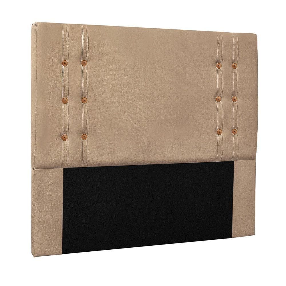 Cabeceira Decorativa Queen Size 1,60m Kors Suede Bege
