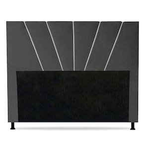 Cabeceira Box Casal Queen Size Dallas 160cm Veludo Cinza