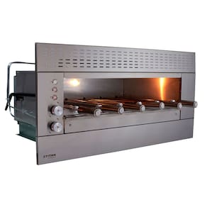 Churrasqueira de Embutir a Gás 6 espetos Painel Ventilado GN 220V Suprema