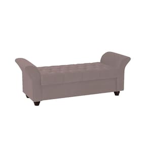 Recamier Divã Morabe P04 140 Cm Suede Rosê