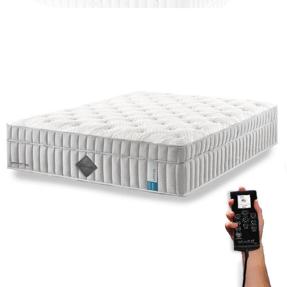 Colchão De Látex Qgel Com Cobre Box King 193x203cm