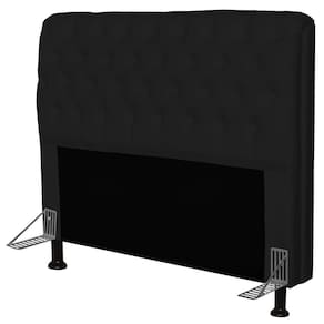 Cabeceira Paris Box Casal 140Cm Paris Corino Preto
