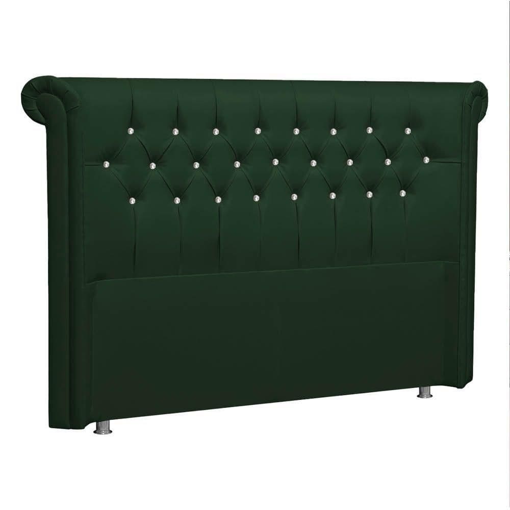Cabeceira King Brescia P04 195 Cm Suede Verde Tca 947