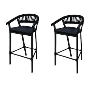 Kit 2 Banquetas Itália Acquablock Base Em Alumínio Artluxo Preto