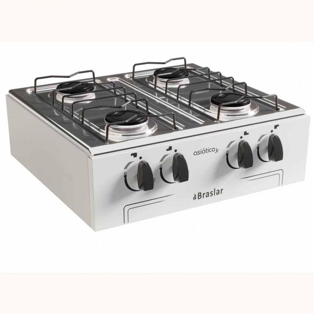 Fogão 4 Bocas Braslar Asiático Bf A Gas - Branco