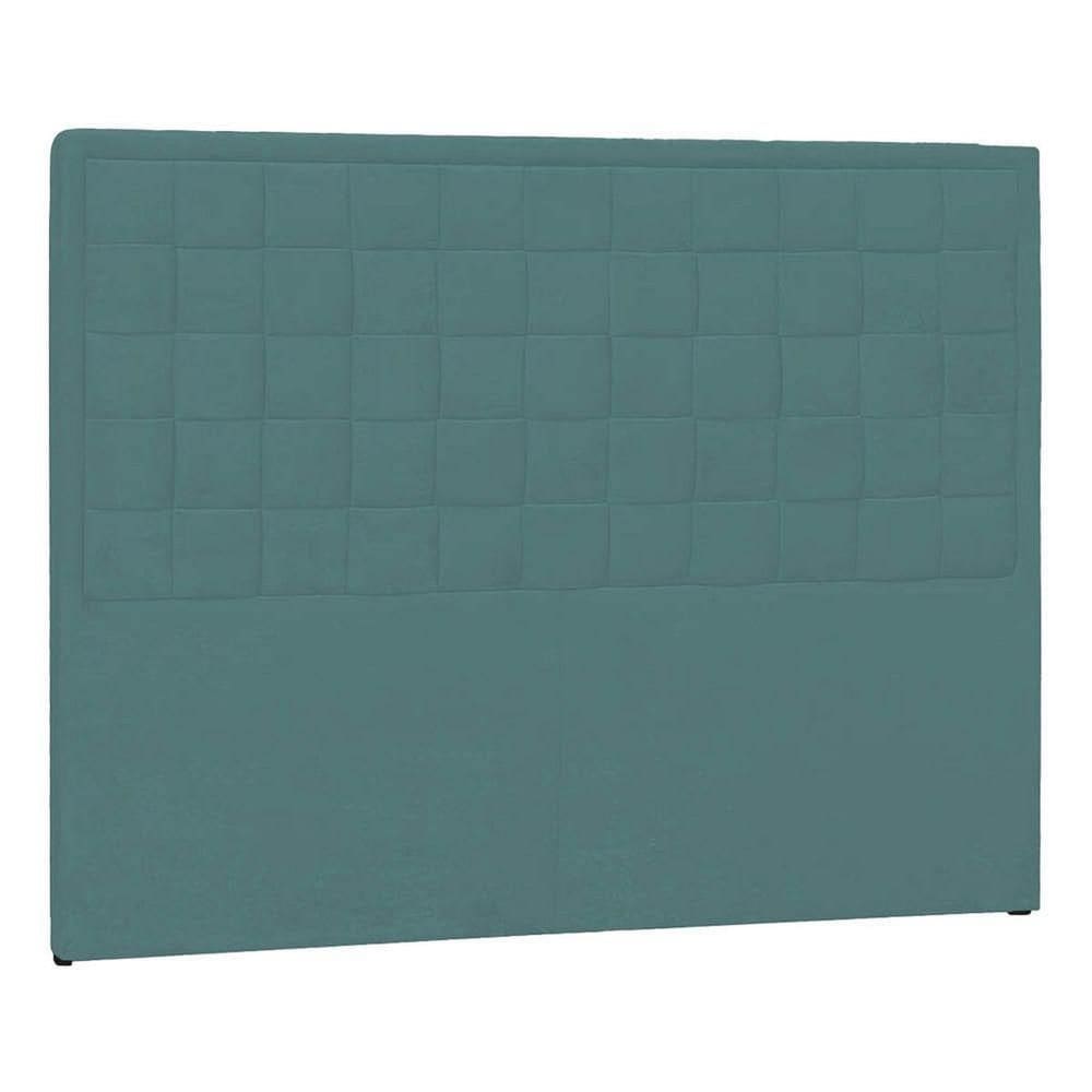Cabeceira Casal Palermo P04 140 Cm Suede Turquesa Tca 946