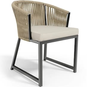 Cadeira Decorativa Para área Gourmet Cozinha Varanda Corda Náutica Bethari D04 Bege - Lyam Decor