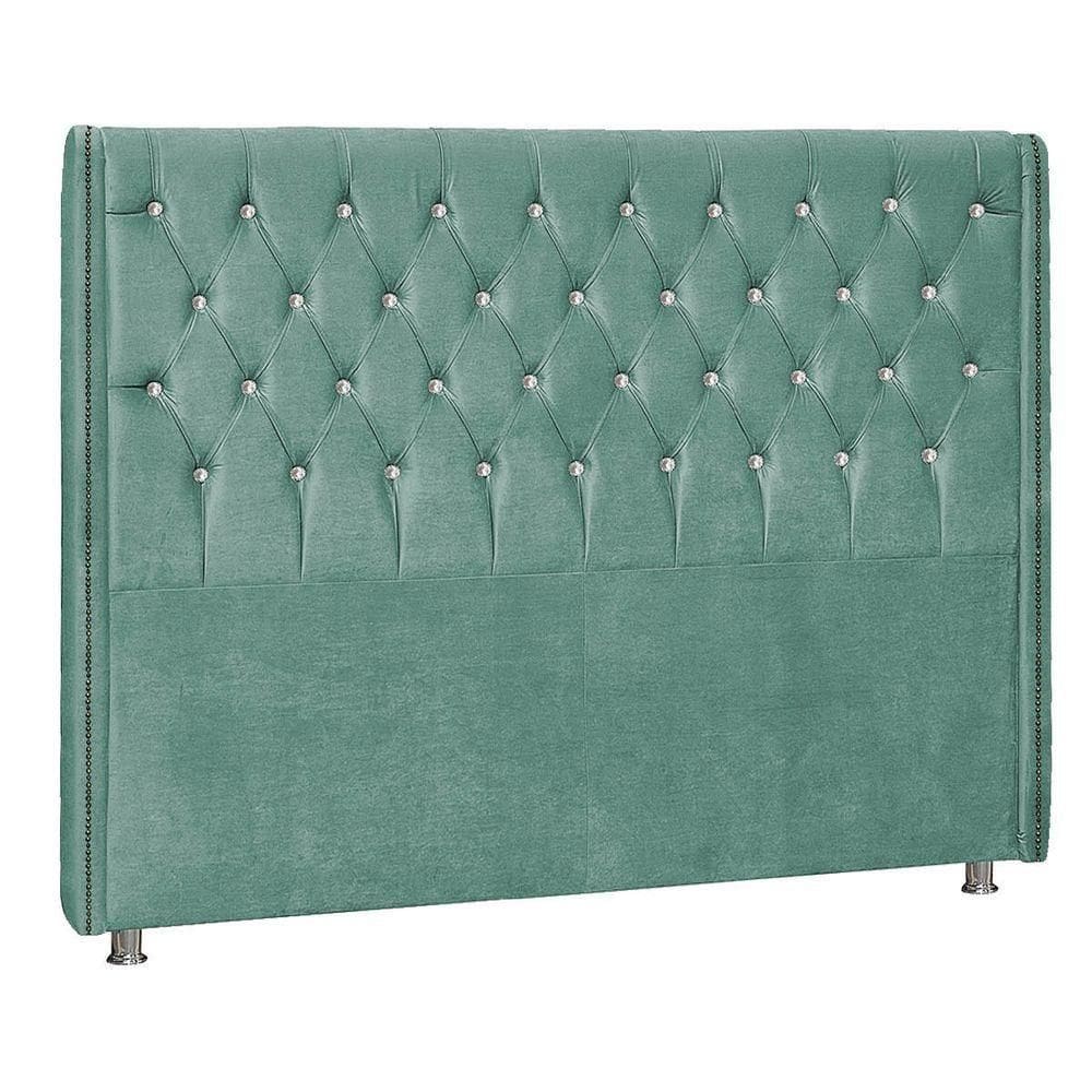 Cabeceira Casal Tóquio P04 140 Cm Suede Turquesa Tca 946