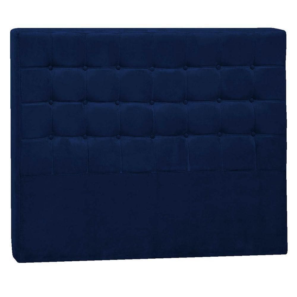 Cabeceira Casal Pequim P04 140 Cm Suede Azul Marinho Tca 948