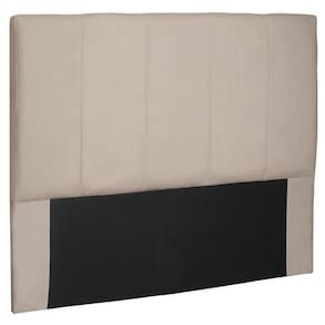 Cabeceira Decorativa Queen Size 1,60m Erza Suede Bege
