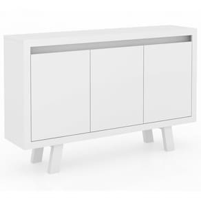 Armario Balcão Para Escritório Me4120 Branco Branco