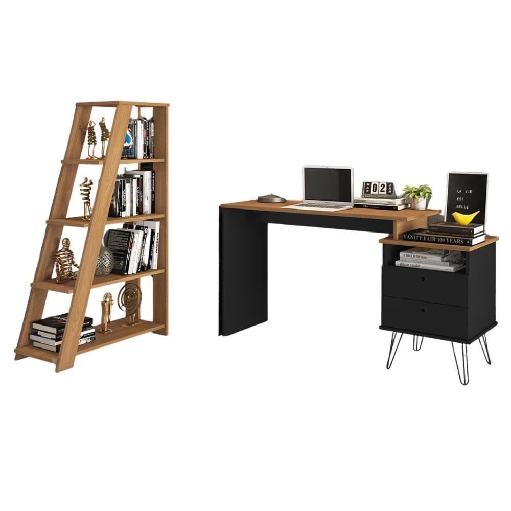 Escrivaninha E Estante Fátima Freijó Preto