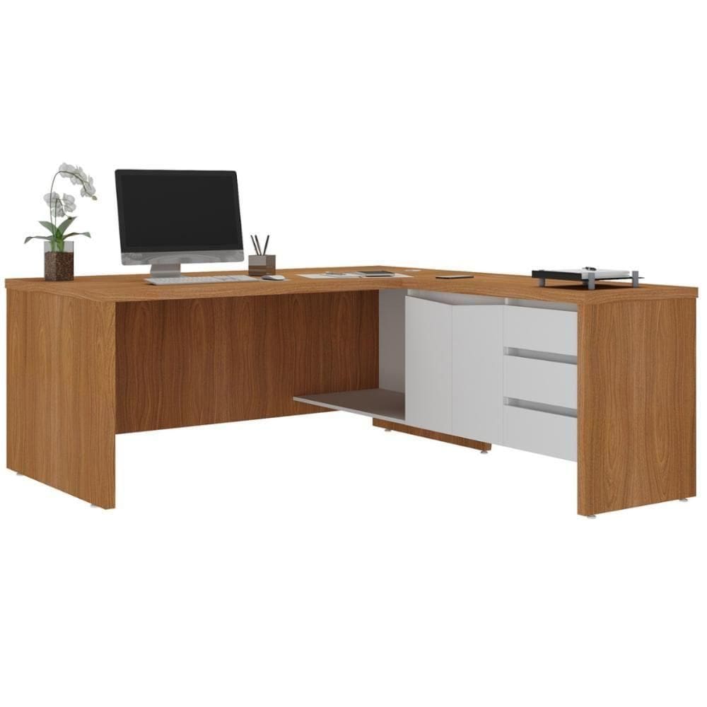 Mesa Para Escritório Viena Freijó Branco