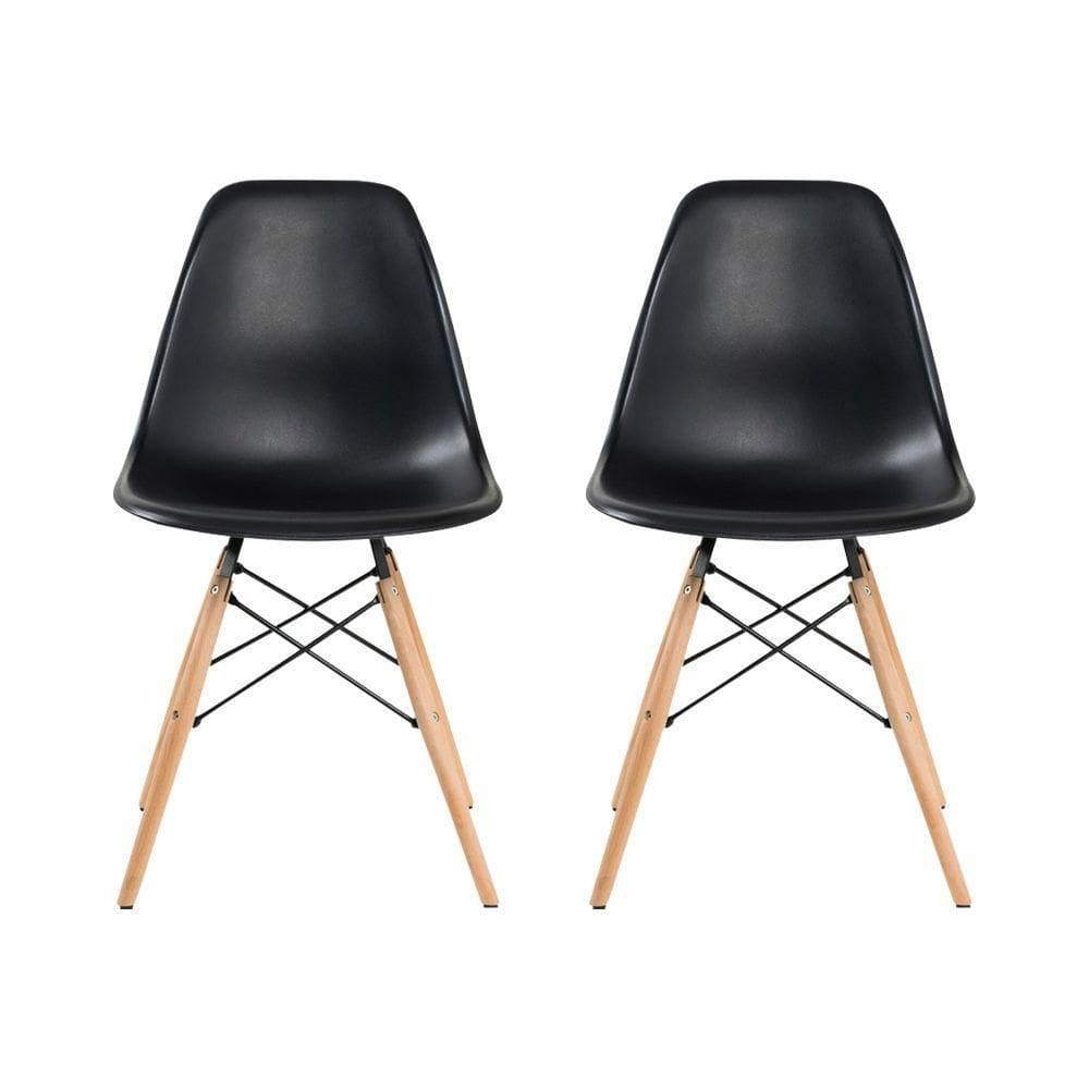 Kit 2 Cadeira Sala E Cozinha Preto