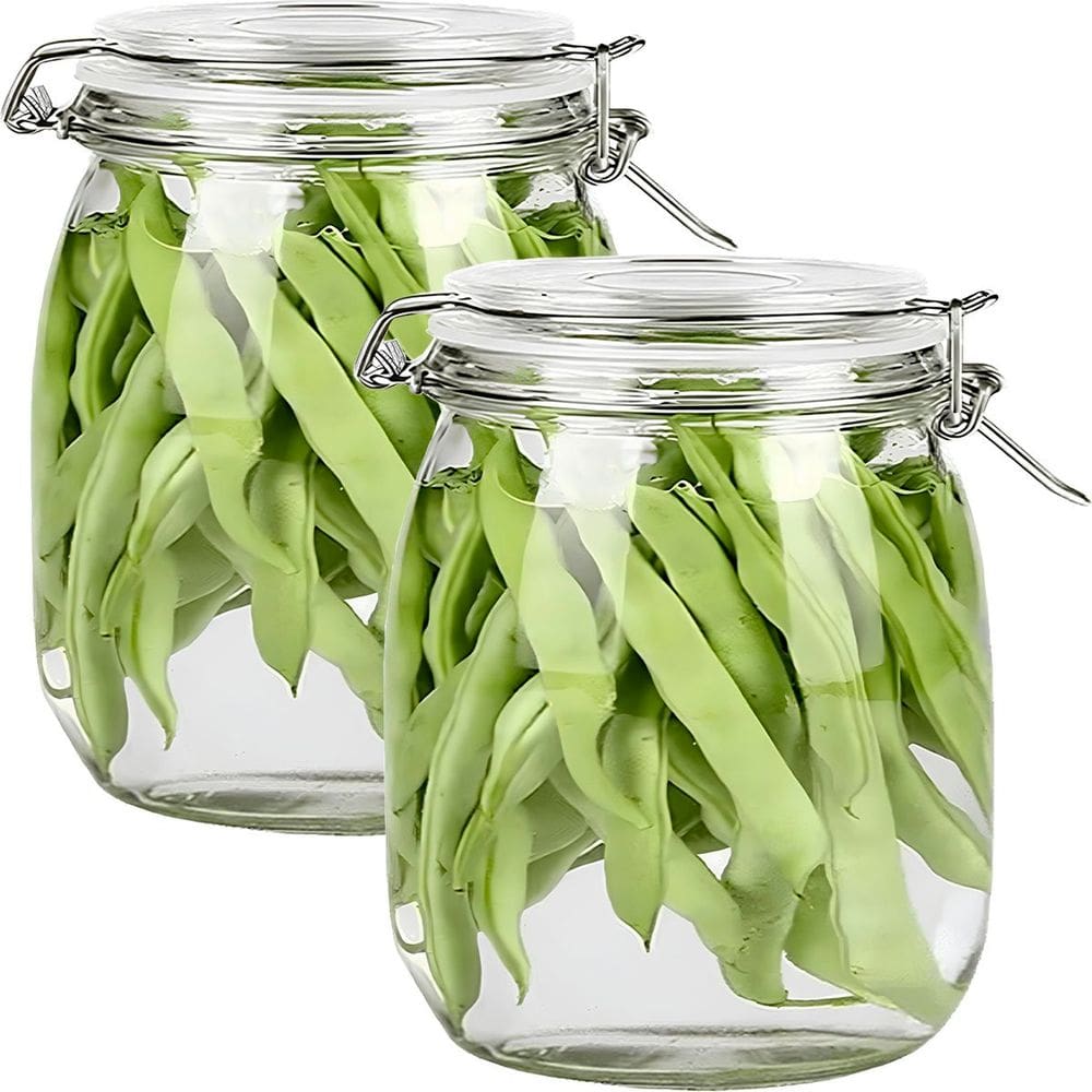 Kit 6 Pote Recipiente Frasco Hermético Vidro Com Tampa 800ml