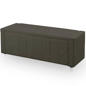 Calçadeira Baú Casal King Size Estofada Toronto Veludo Cor Tabaco