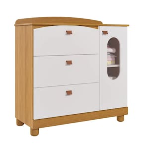 Cômoda Bebê Permobili Fofura 03 gavetas 01 porta MDF