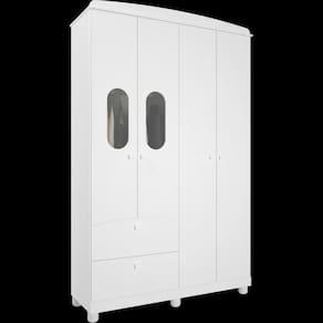 Guarda Roupa Infantil Permobili Fofura 04 portas MDF