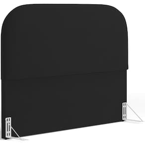 Cabeceira Cama Box Casal 140cm Orgânica Lanna W01 Suede Preto - Lyam Decor