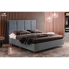 Cabeceira Placa Detalhada King 193cm Suede Meu Sofá Online Cinza