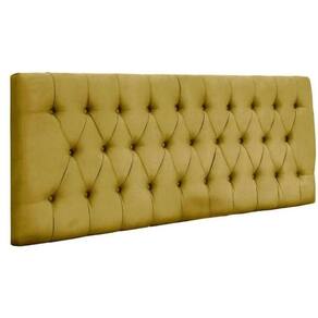 Painel Cabeceira Dubai Para Cama Box-1 Metro-suede Amarelo
